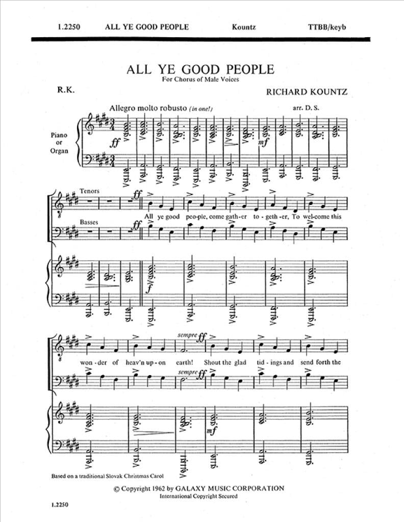 All Ye Good People
