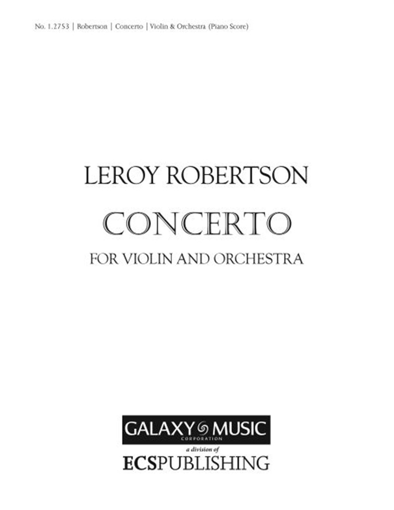 Concerto for Violin & Orchestra