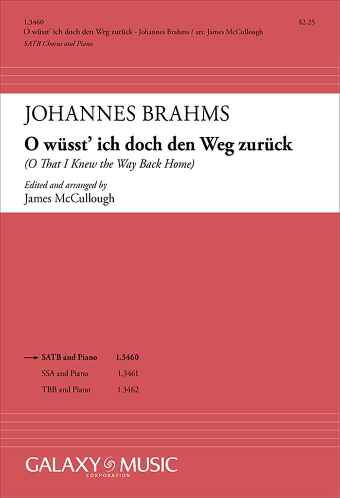 O wüsst' ich doch den Weg zurück