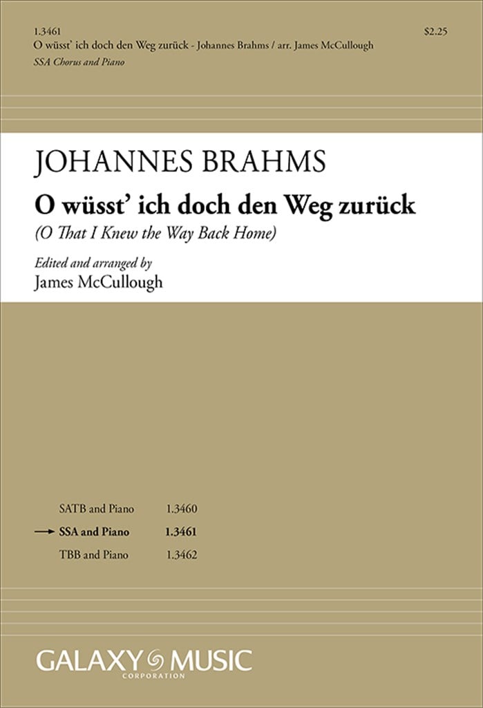 O wüsst' ich doch den Weg zurück