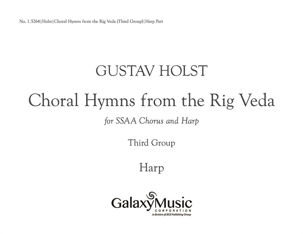 Choral Hymns from the Rig-Veda, Group 3