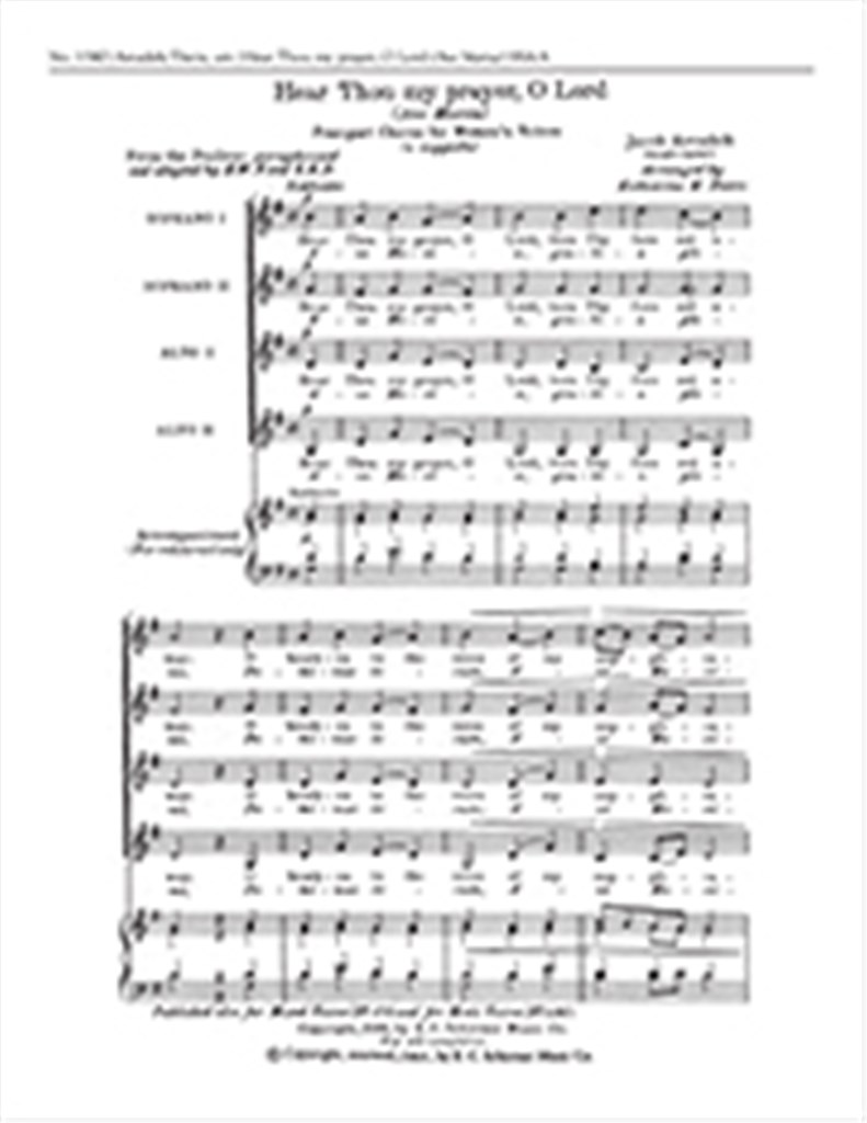 Hear Thou My Prayer, O Lord