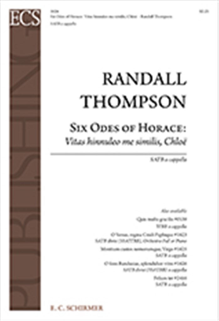 6 Odes of Horace: Vitas hinnuleo me similis, Chloe