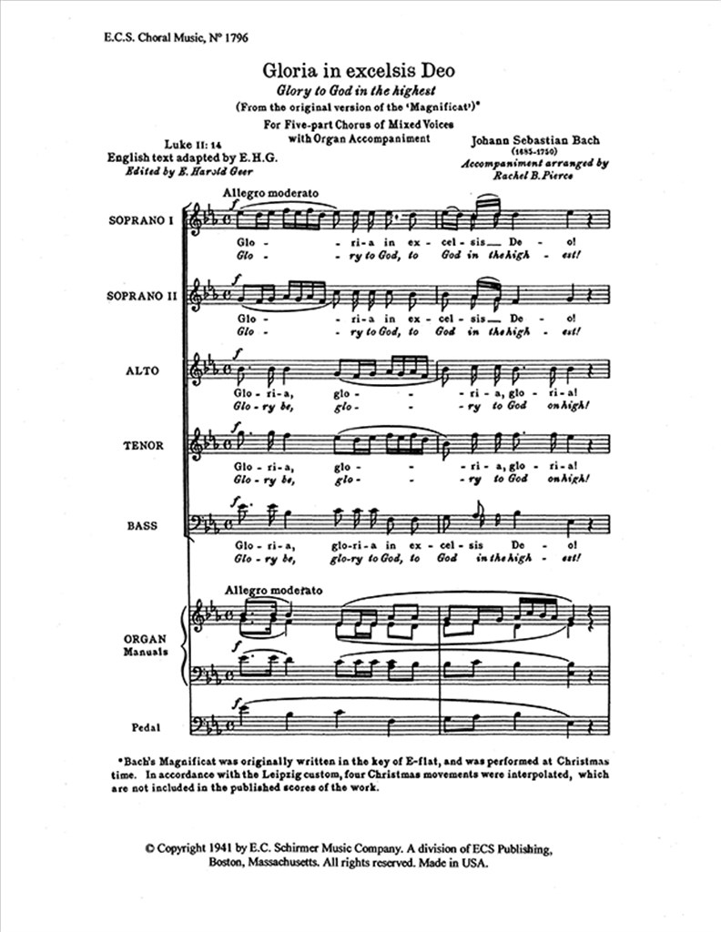 Magnificat: Gloria in Excelsis Deo