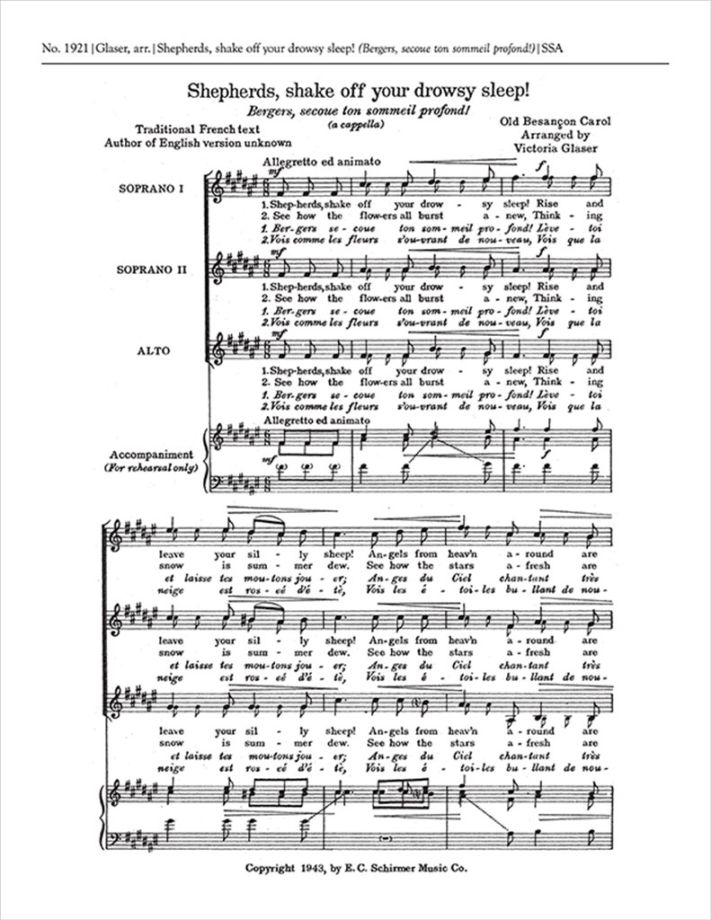 Shepherds, Shake Off Your Drowsy Sleep
