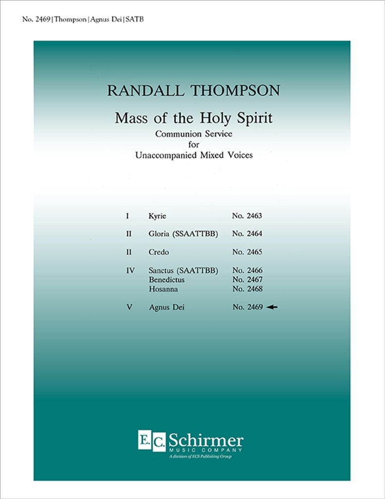 Mass of the Holy Spirit: No. 7. Agnus Dei