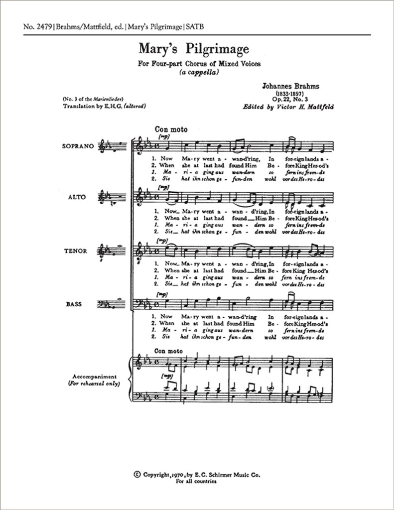 Marienlieder: No. 3. Mary's Pilgrimage