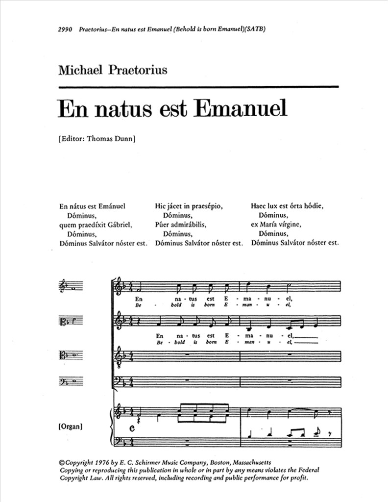 En natus est Emanuel