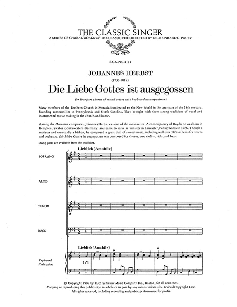 Die Liebe Gottes ist ausgegossen
