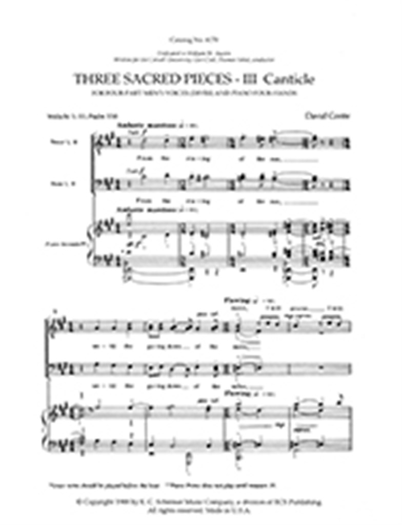 Three Sacred Pieces: No. 3. Canticle