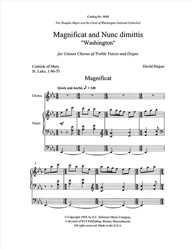 Magnificat & Nunc Dimittis