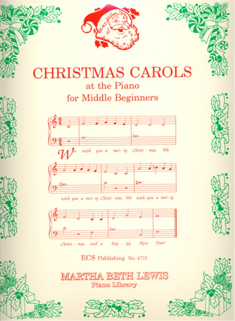 Christmas Carols at the Piano for Middle Beginners
