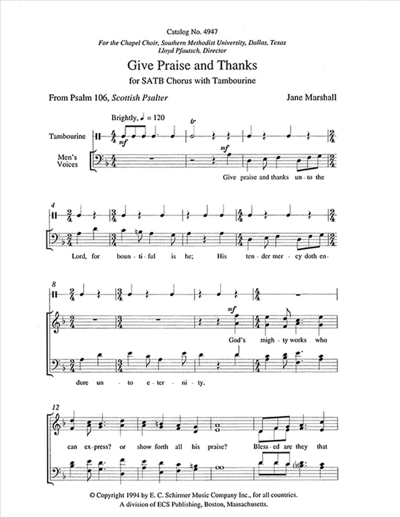 Give Praise and Thanks