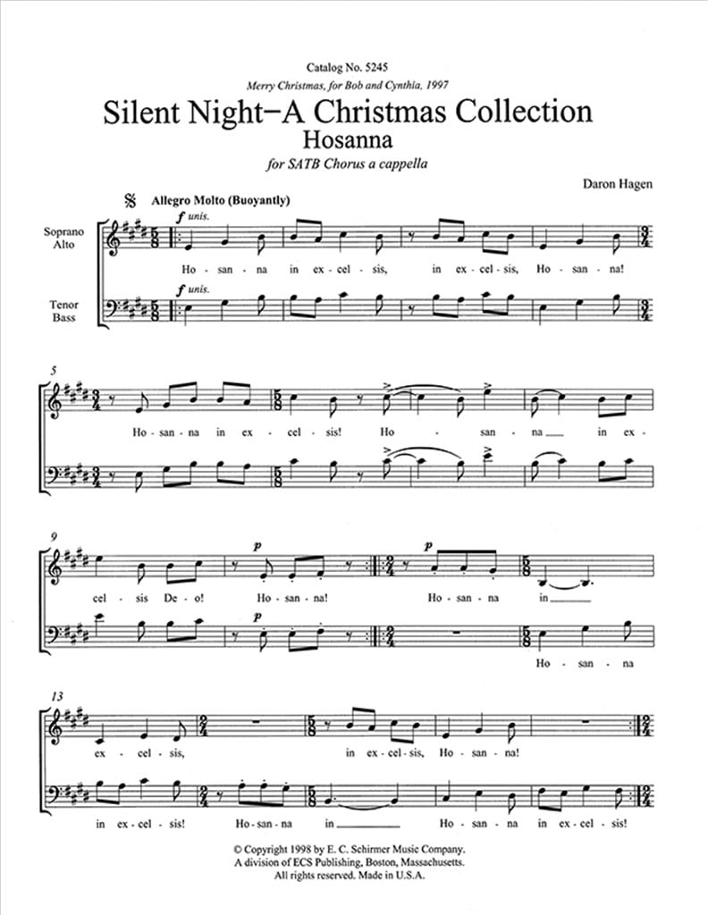 Silent Night-A Christmas Collection: Hosanna