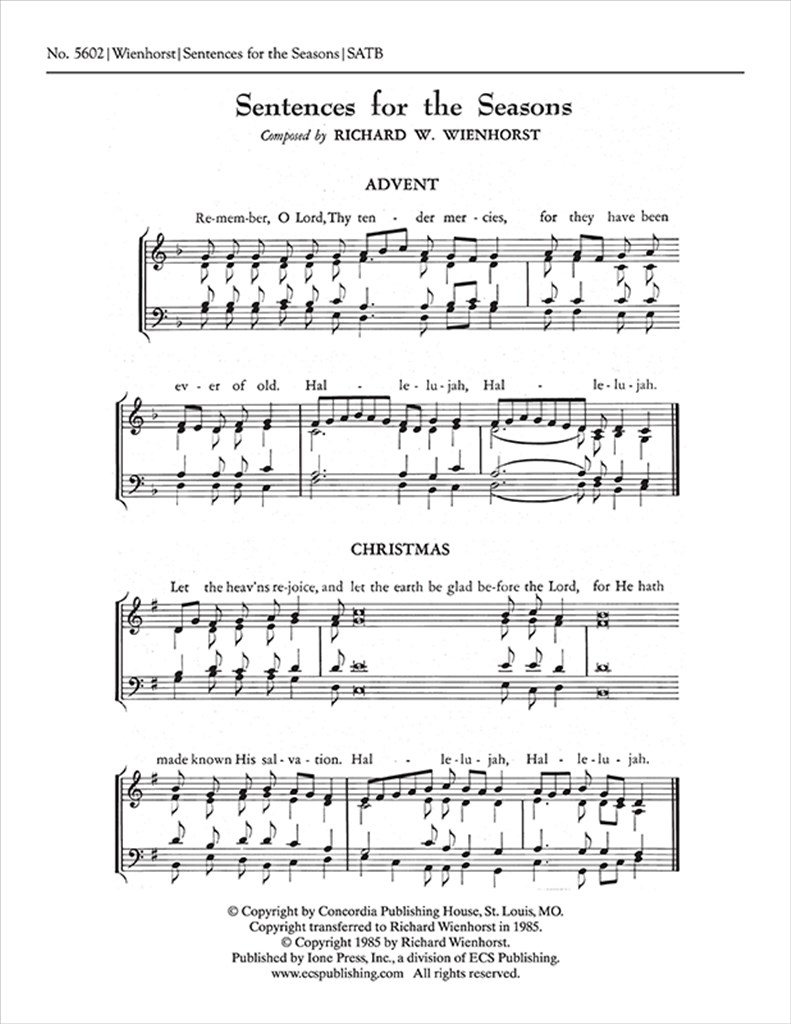 Sentences for the Seasons