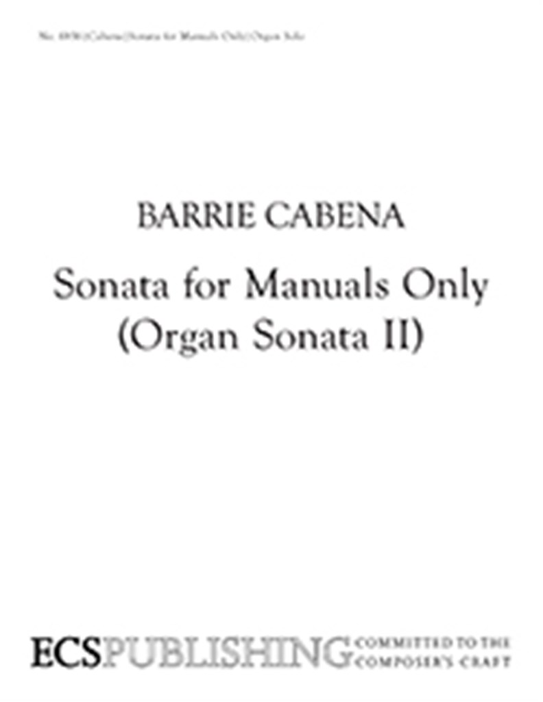 Sonata for Manuals Only