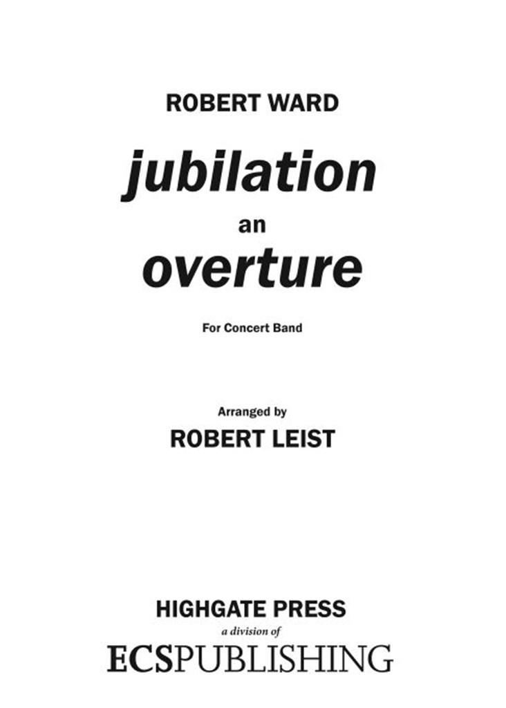 Jubilation, An Overture