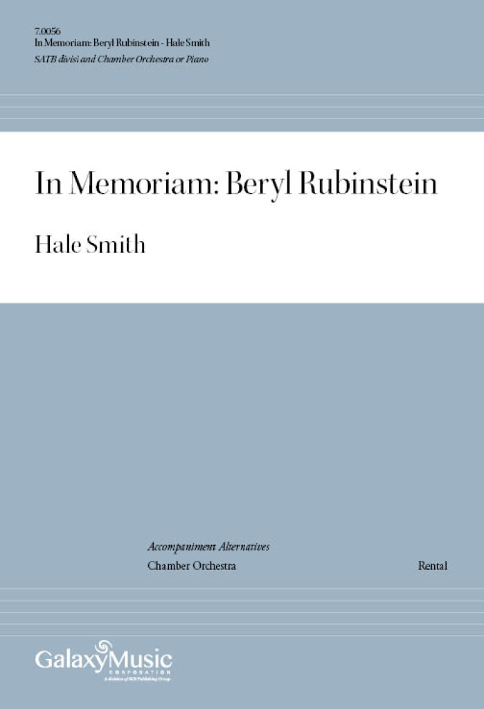 In Memoriam: Beryl Rubinstein