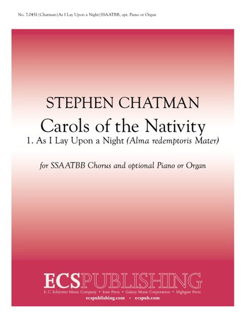 Carols of the Nativity: 1. As I Lay Upon a Night