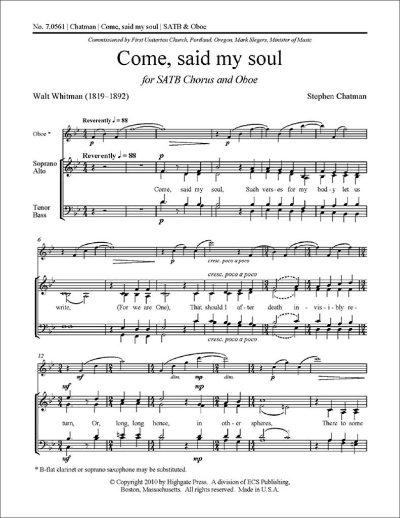 Come, said my soul