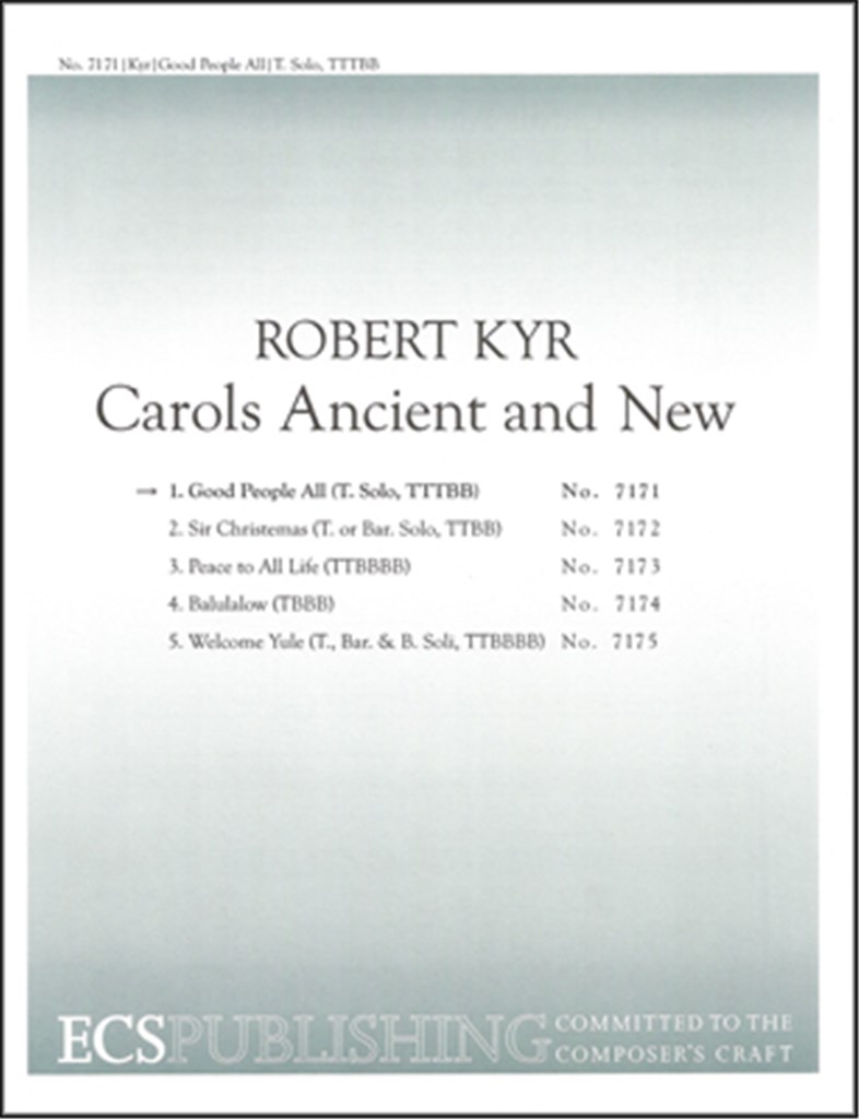 Carols Ancient and New: No. 1 Good People All