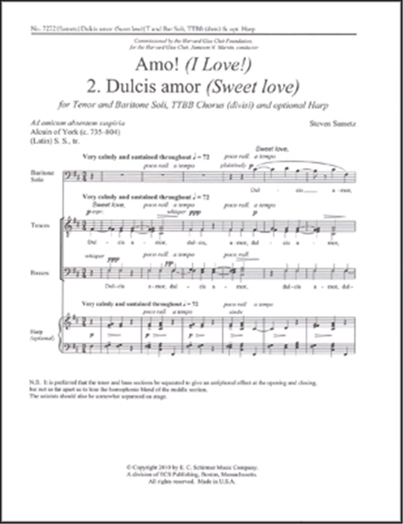 Amo!: No. 2. Dulcis amor