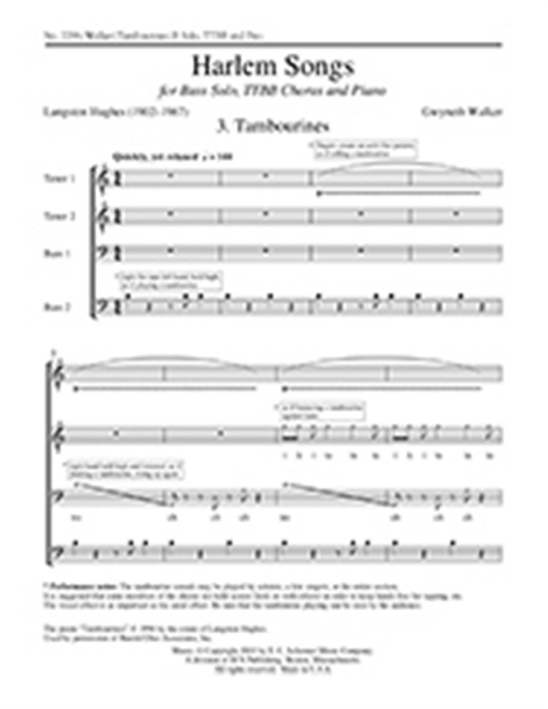 Harlem Songs: No. 3 Tambourines
