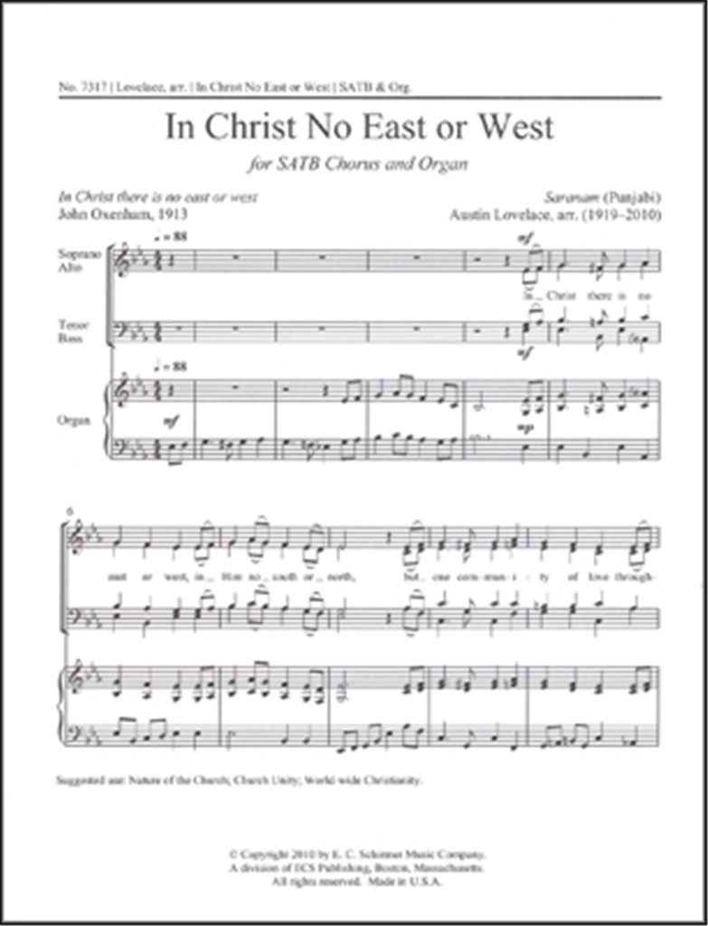 In Christ No East or West