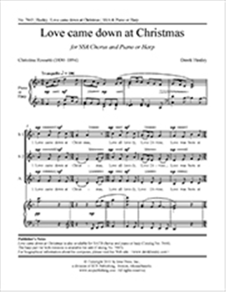 Love came down at Christmas