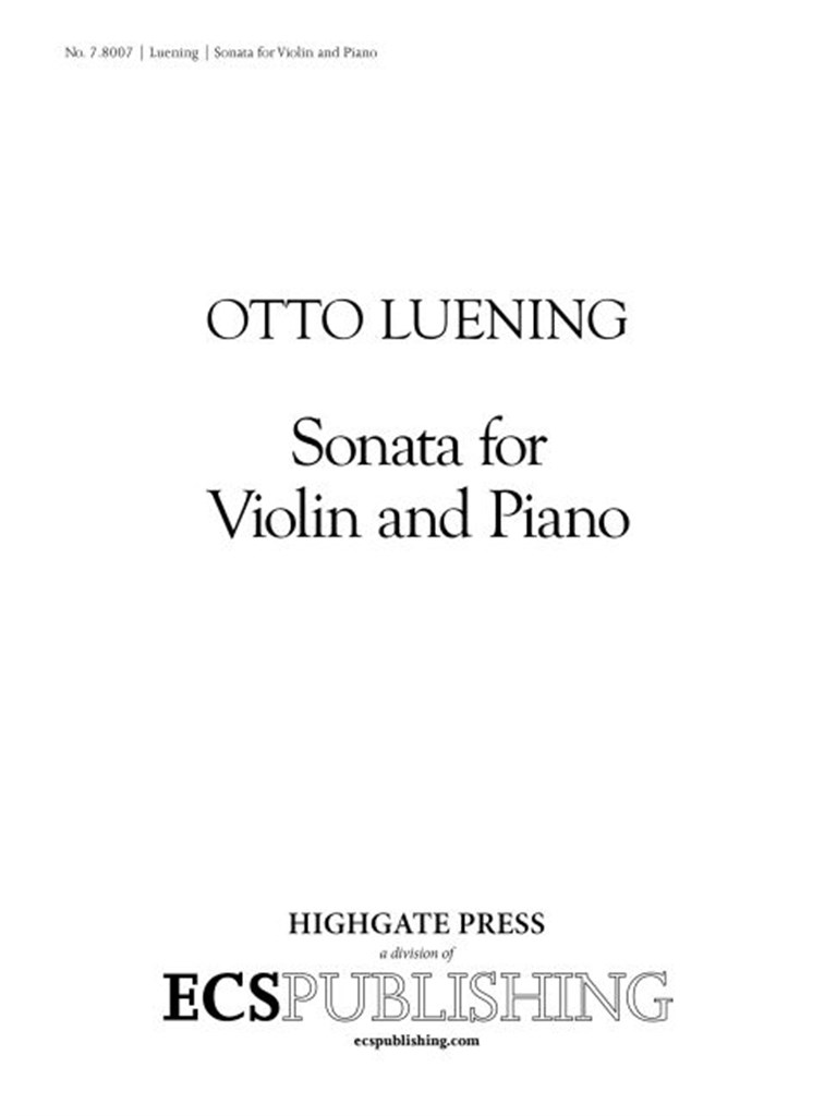 Sonata for Violin and Piano