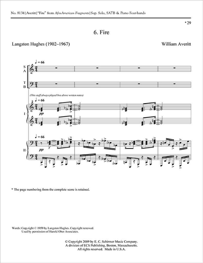 Afro-American Fragments: 6. Fire!