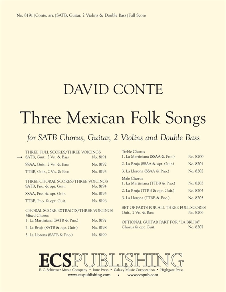 Three Mexican Folk Songs