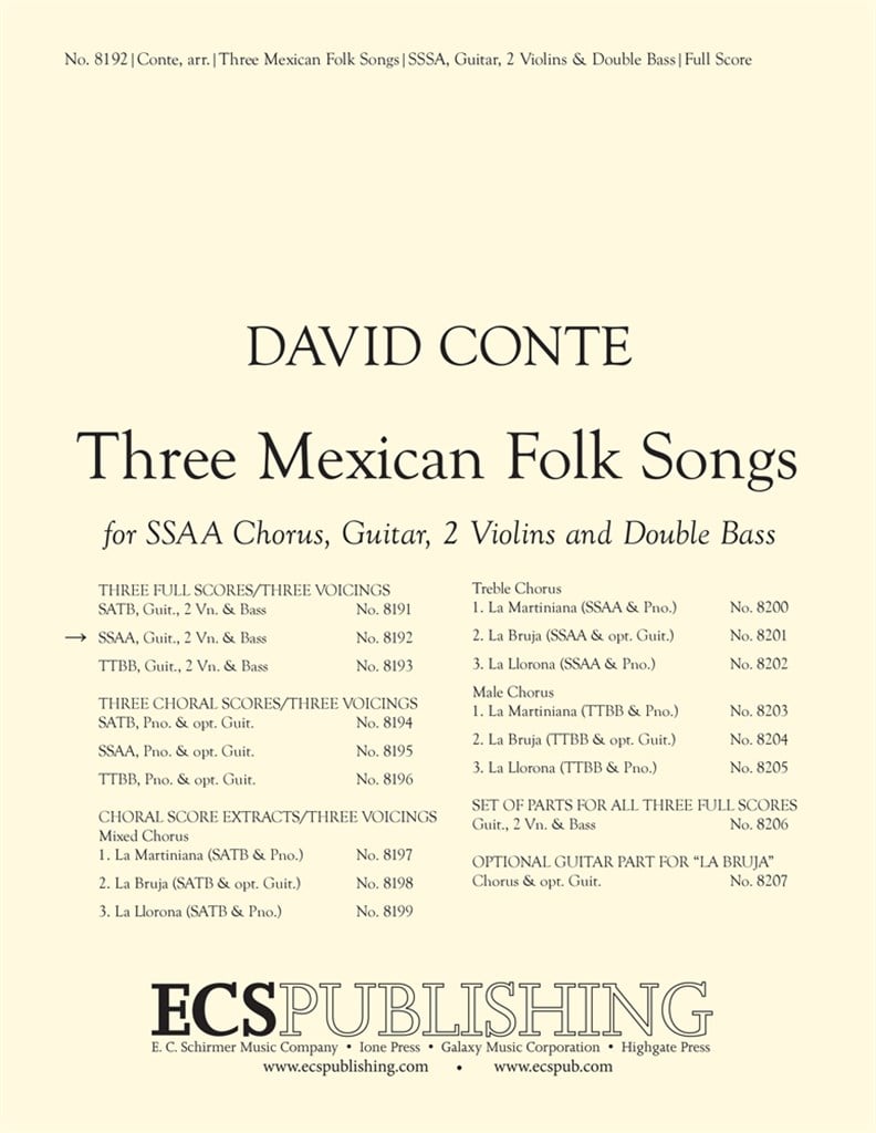 Three Mexican Folk Songs