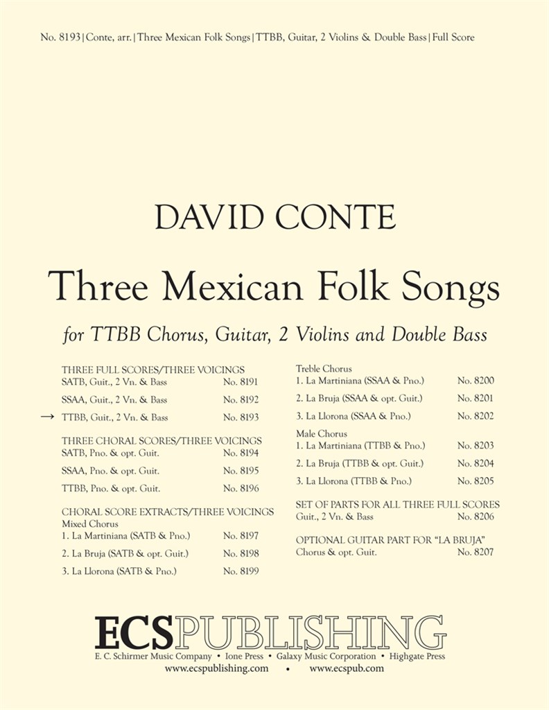 Three Mexican Folk Songs