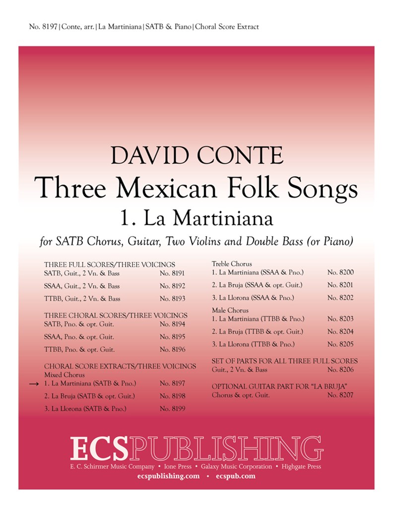 Three Mexican Folk Songs: 1. La Martiniana
