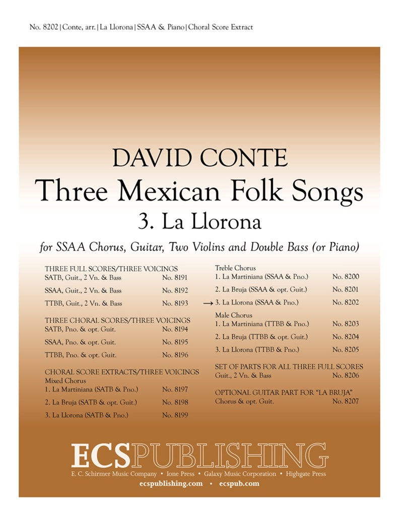 Three Mexican Folk Songs: 3. La Llarona