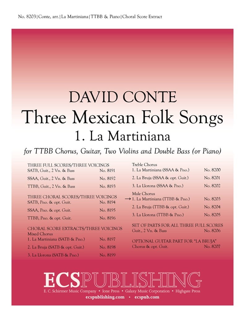 Three Mexican Folk Songs: 1. La Martiniana