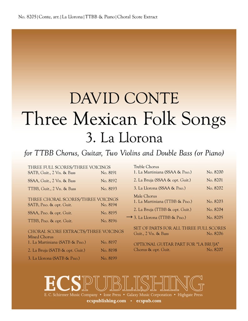 Three Mexican Folk Songs: 3. La Llarona