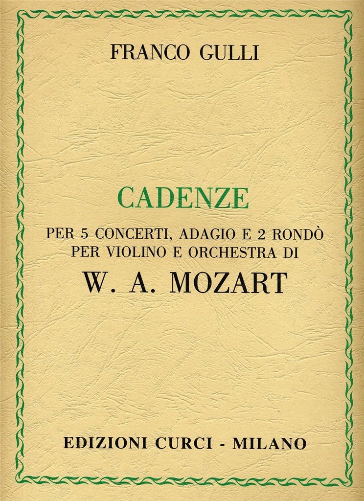 Cadenze Per 5 Concerti Adagio E Rondo Di Mozart