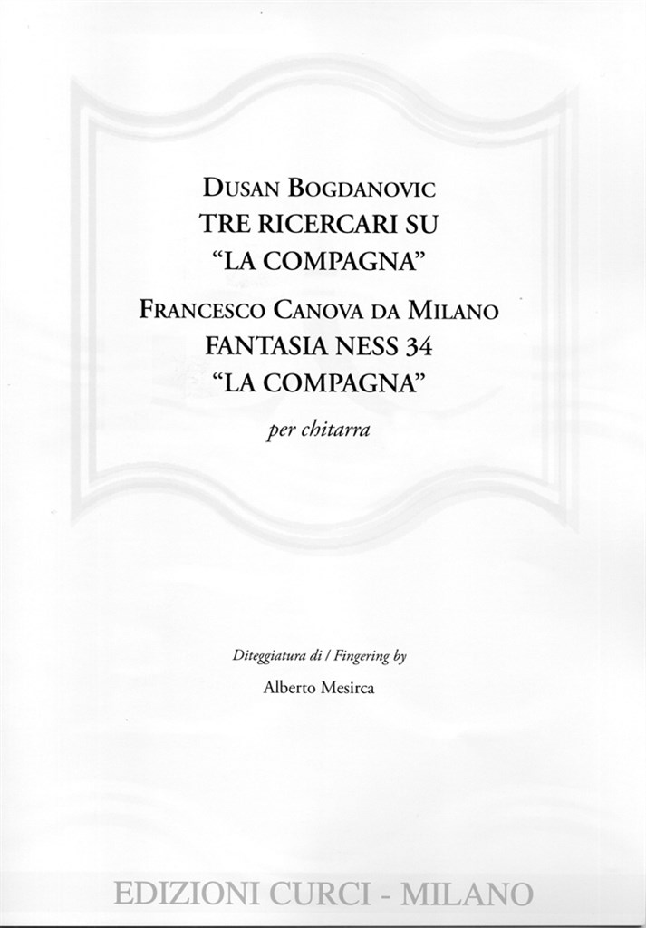 Tre Ricercari Su La Compagna