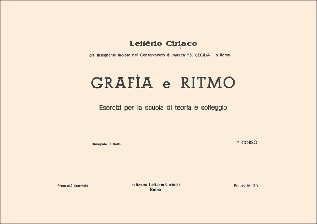 Grafia E Ritmo 1 Corso