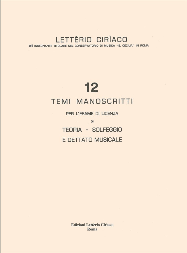 Prove D'Esame : Temi Manoscritti (12)