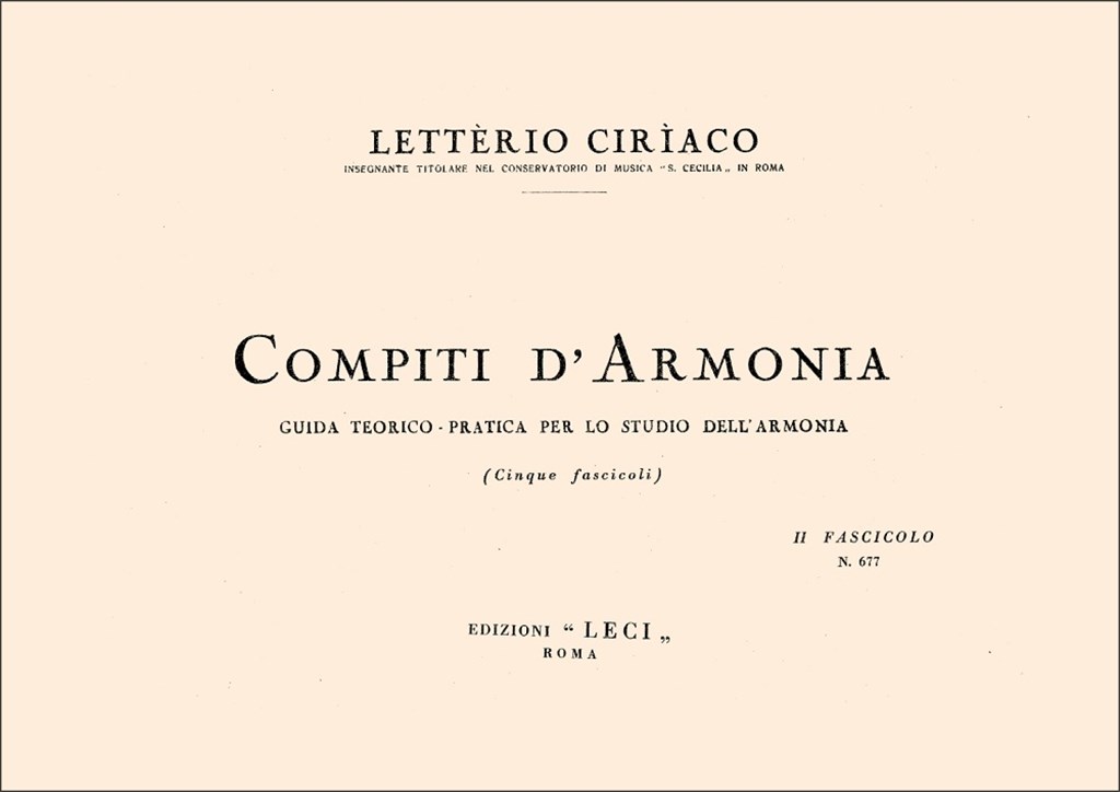 Compiti Di Armonia 2 Fasc.