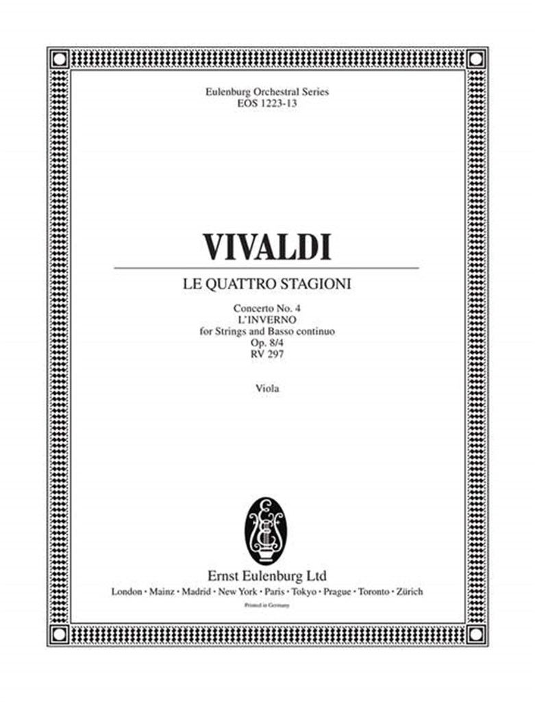 Die vier Jahreszeiten op. 8/4 RV 297 / PV 442