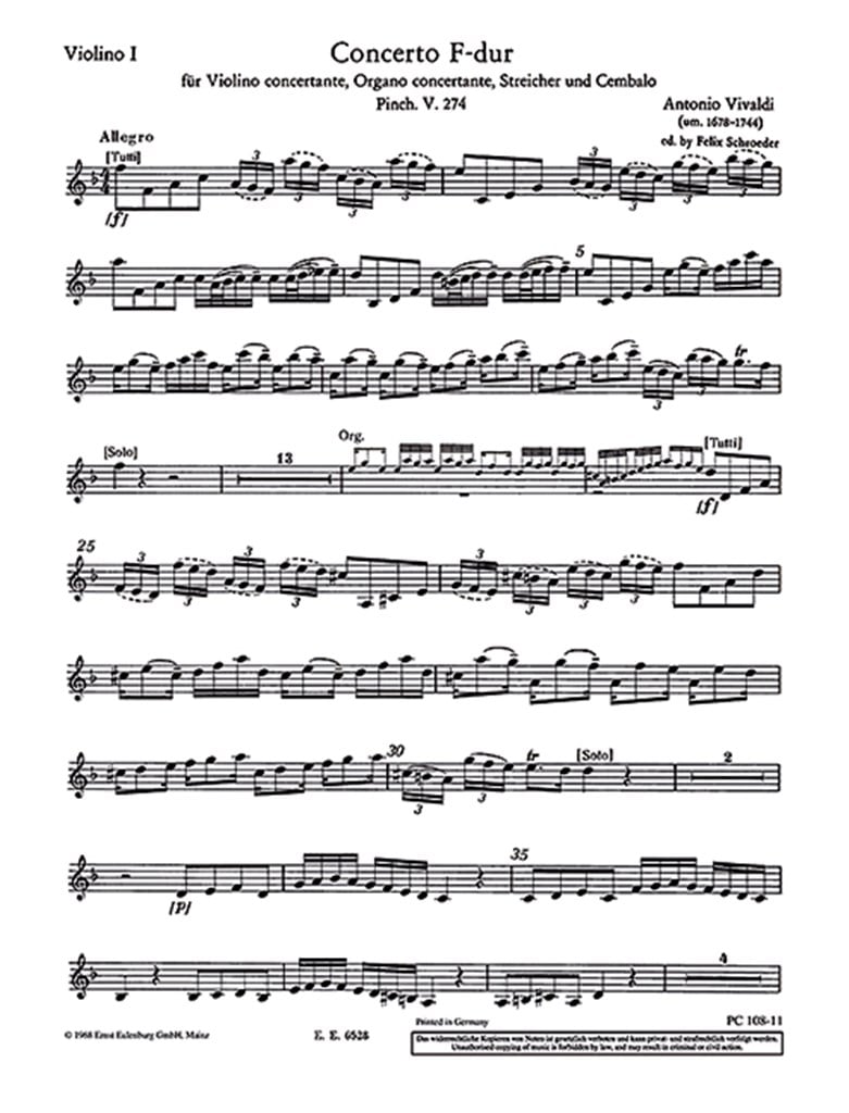 Concerto F-Dur op. 64/4 RV 542 / PV 274