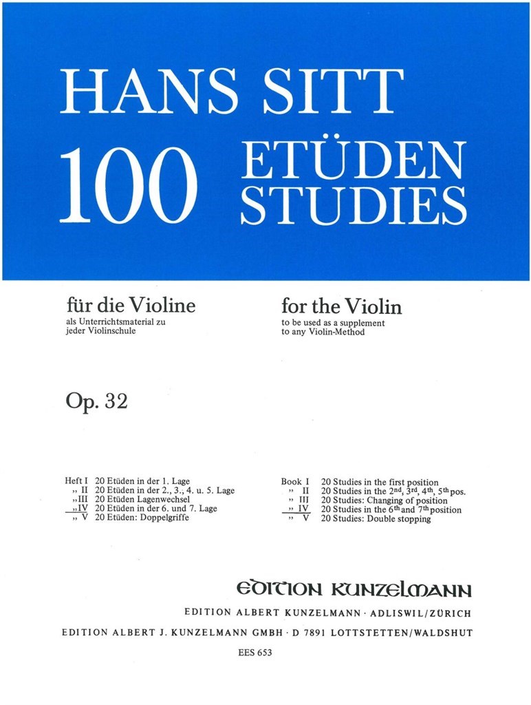 20 Etüden in der 6. und 7. Lage