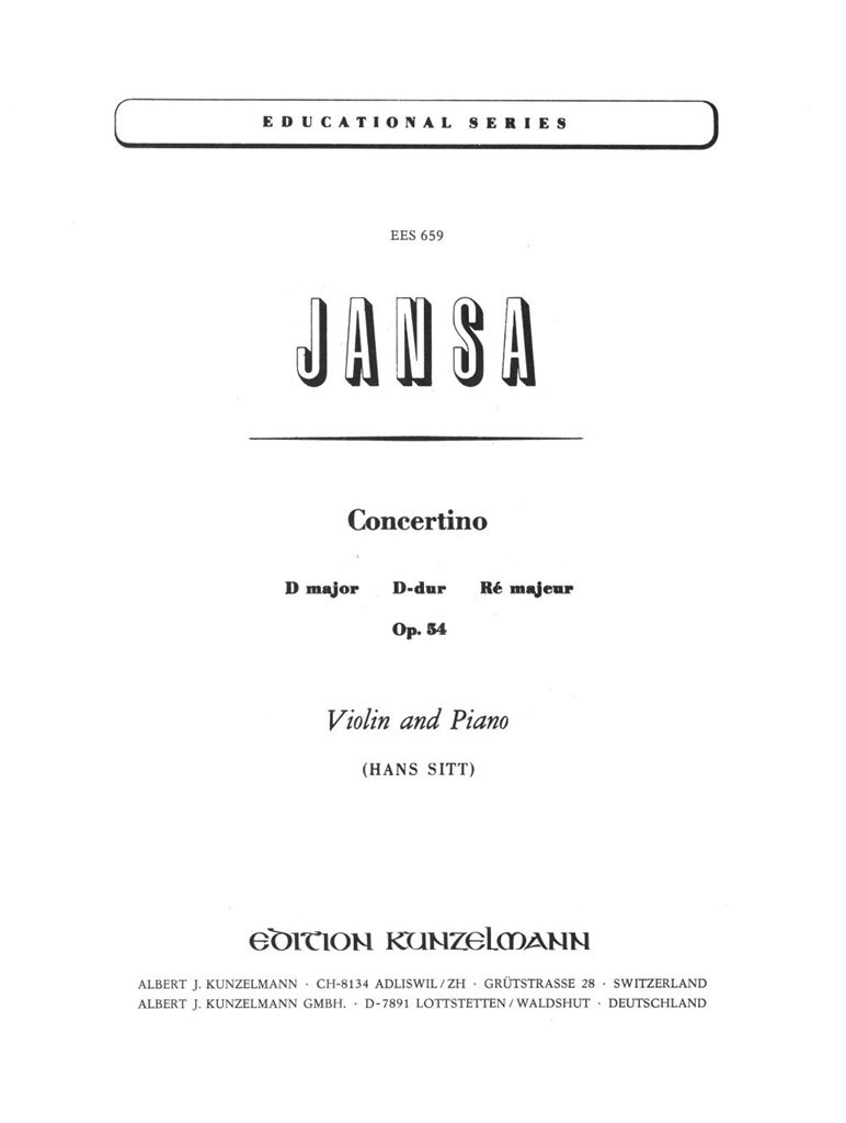 Concertino D Op.54