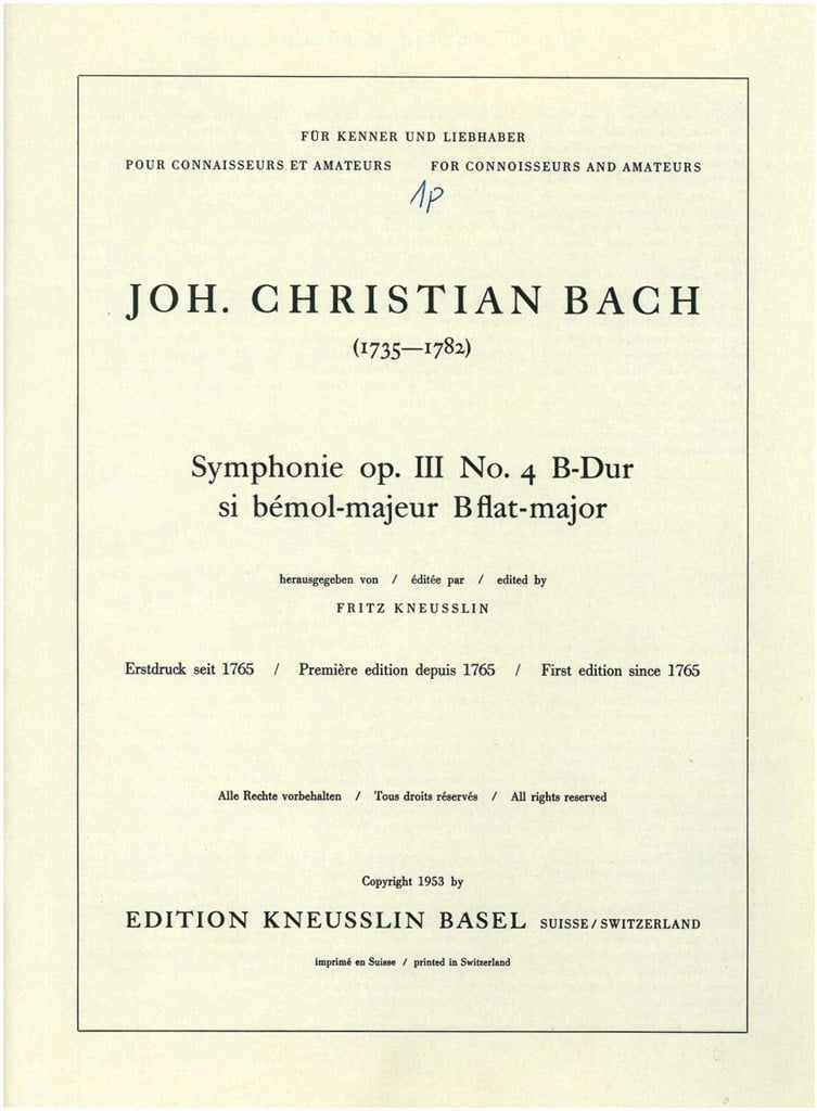 Sinfonie Op. 3 Nr. 4