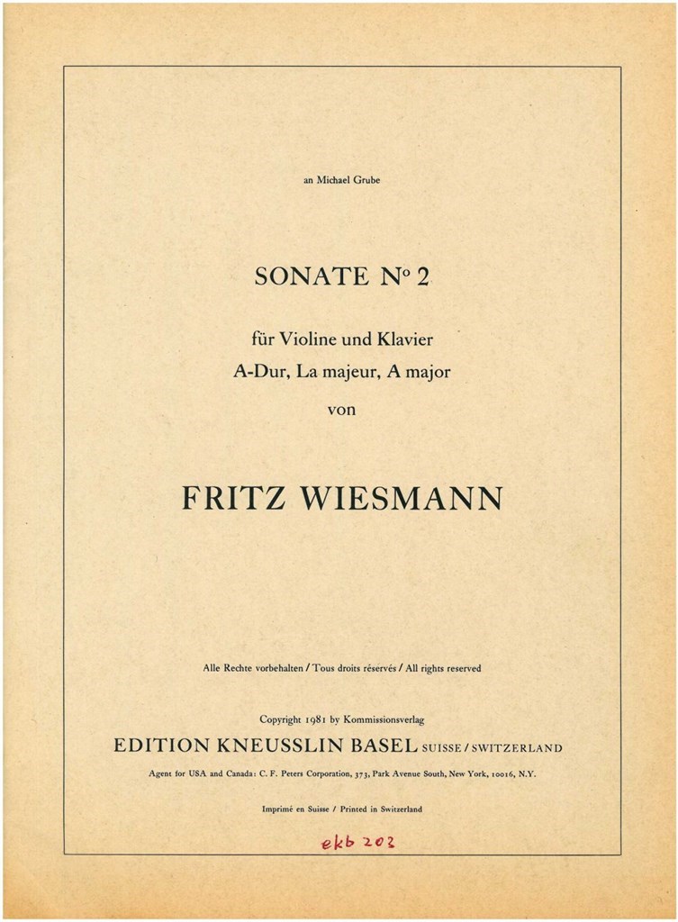 Sonate Nr. 2 Für Violine und Klavier