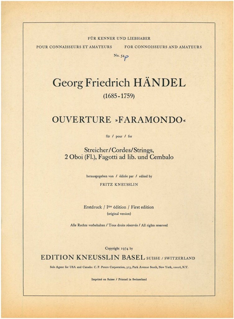 Ouverture Zu Faramondo